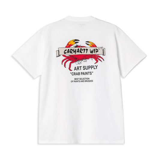 Carhartt WIP S/S Crab Paint T-Shirt White  - I03477802XX