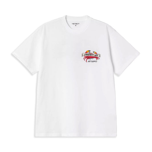 Carhartt WIP S/S Crab Paint T-Shirt White  - I03477802XX