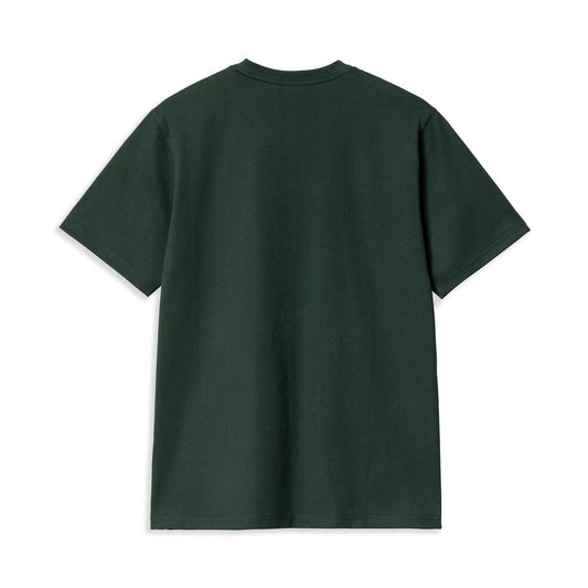 Carhartt WIP S/S University Script T-Shirt Conifer/White  - I0348522RQXX