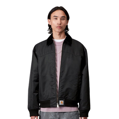 Carhartt WIP Santa Fe Alumni Jacket Black/Scarlet  - I03514731YXX