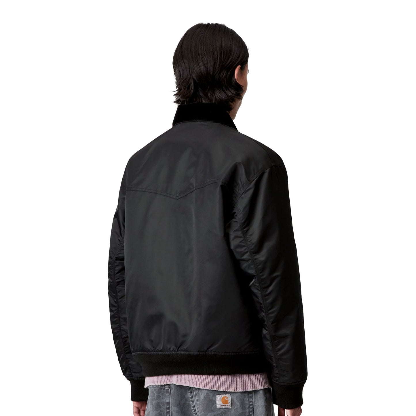 Carhartt WIP Santa Fe Alumni Jacket Black/Scarlet  - I03514731YXX
