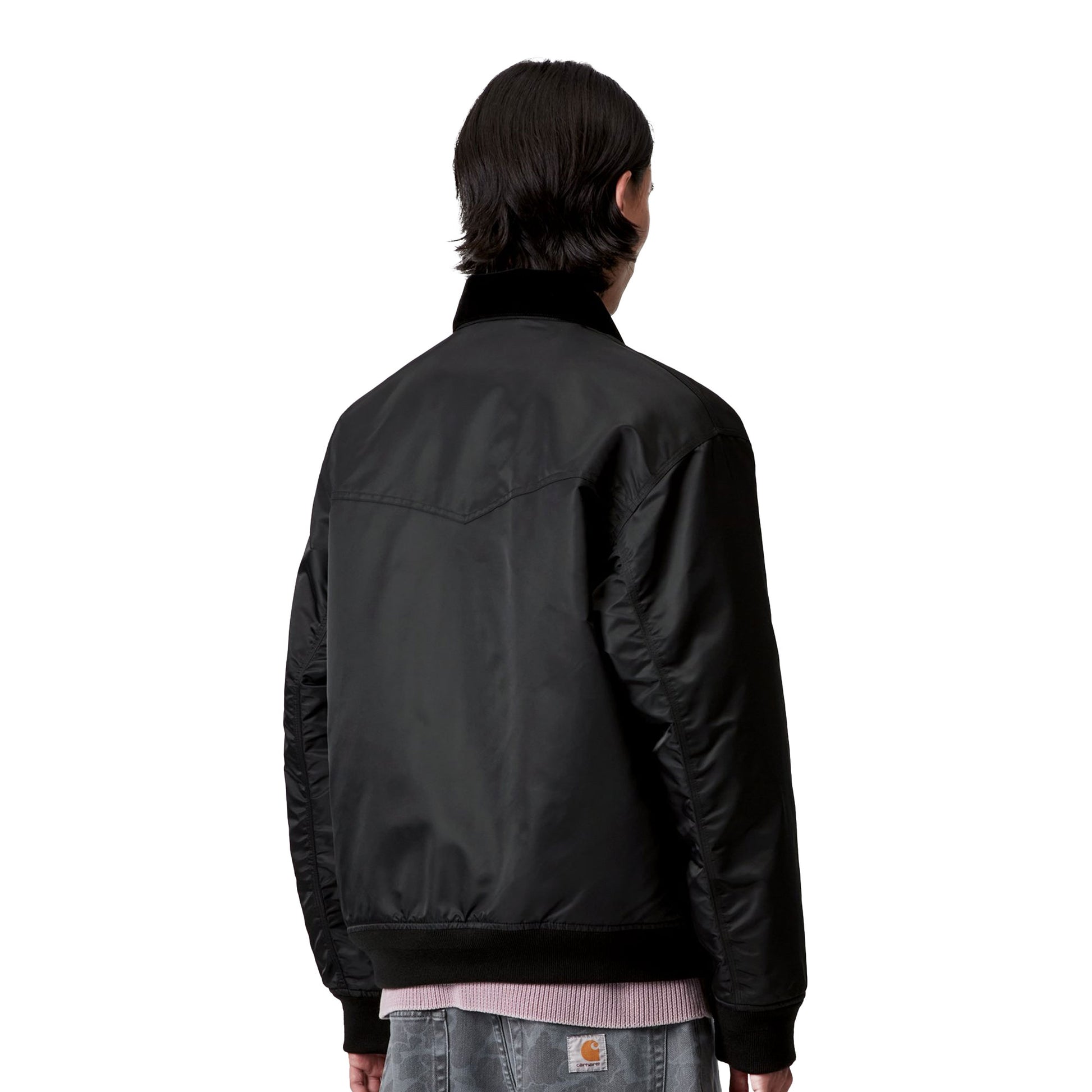 Carhartt WIP Santa Fe Alumni Jacket Black/Scarlet  - I03514731YXX