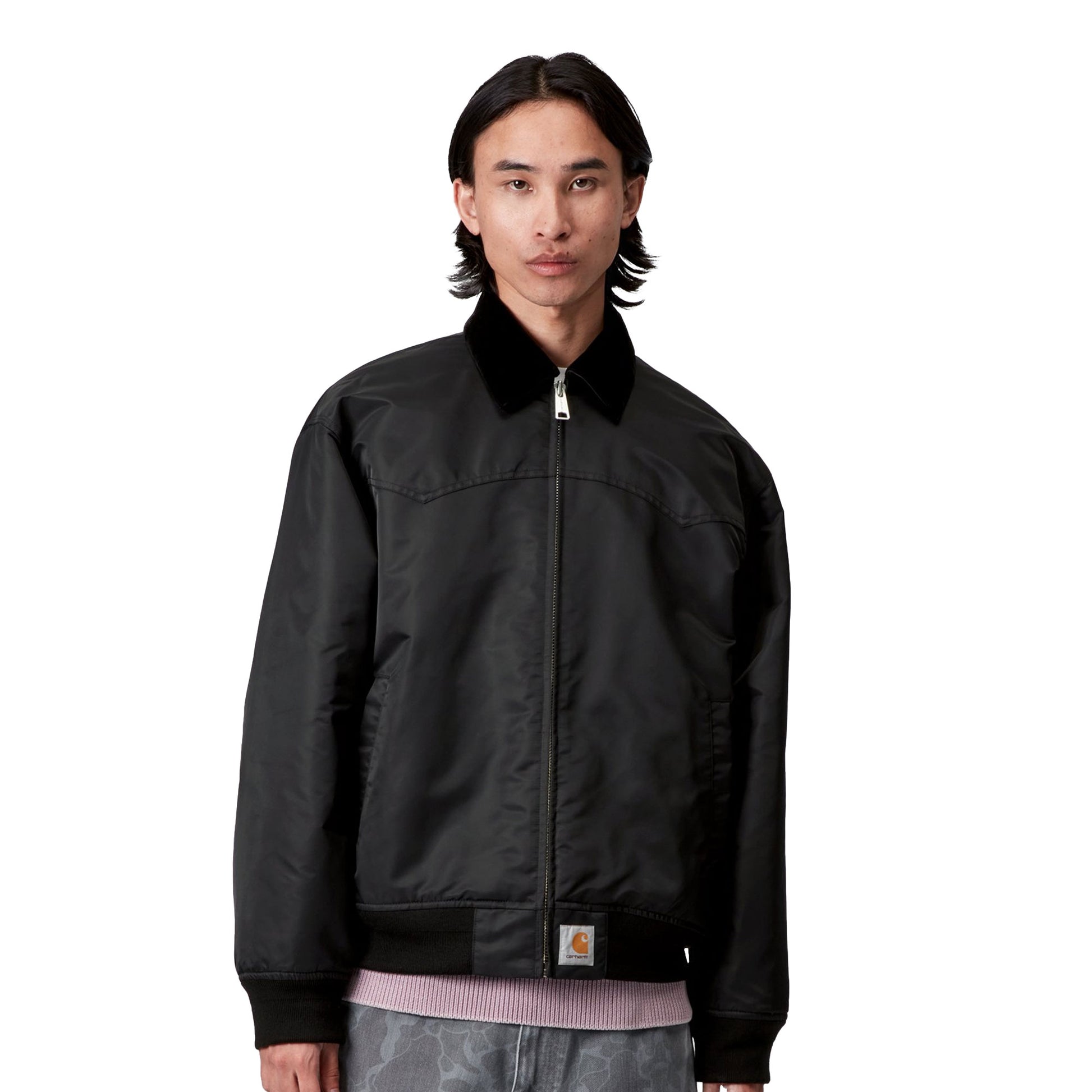 Carhartt WIP Santa Fe Alumni Jacket Black/Scarlet  - I03514731YXX