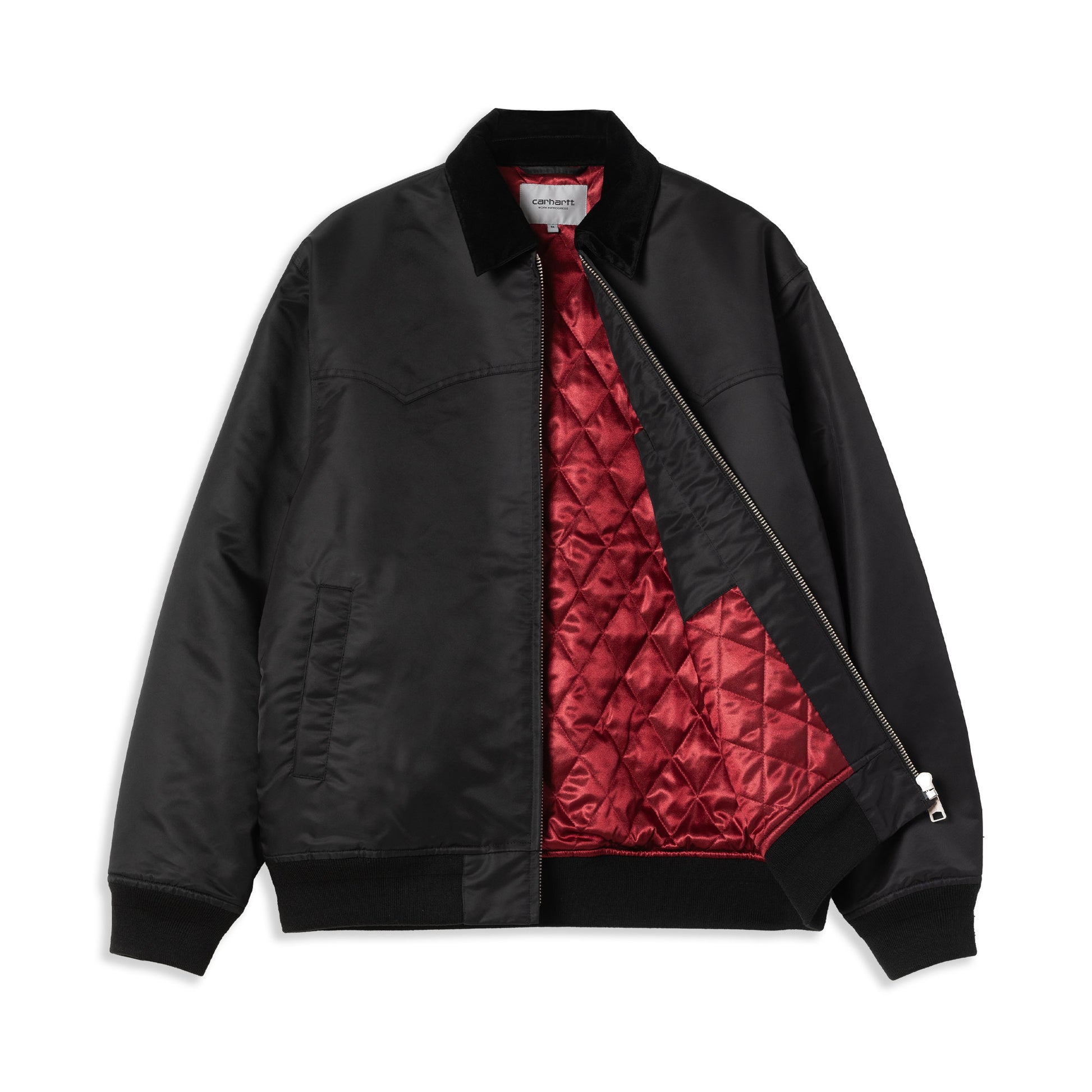 Carhartt WIP Santa Fe Alumni Jacket Black/Scarlet  - I03514731YXX