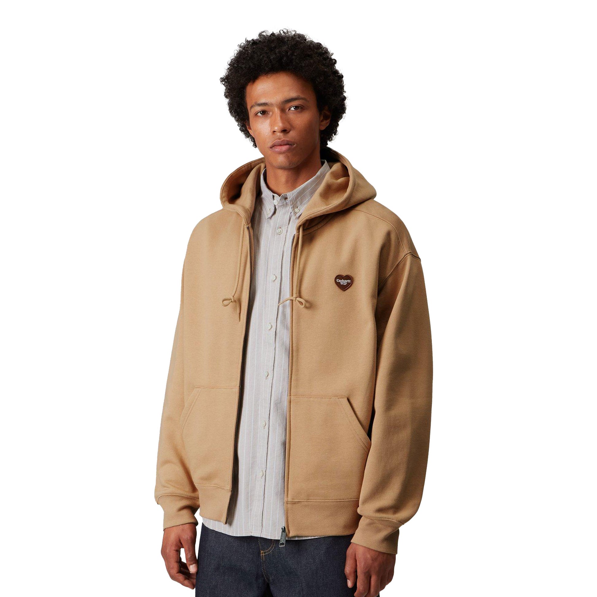 Carhartt WIP Hooded Heart II Hartt Sweat Jacket D.H. Brown  - I03517607EXX