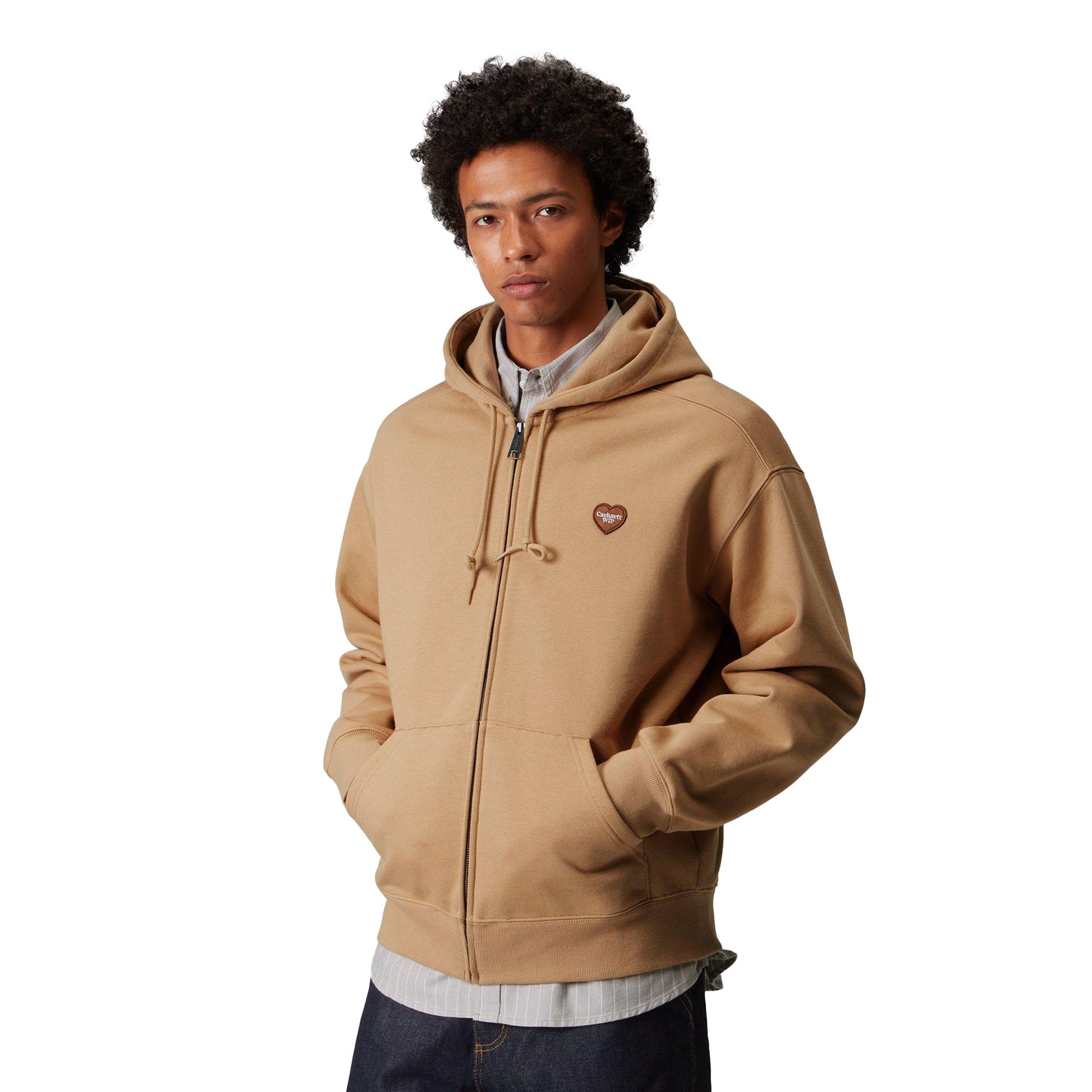 Carhartt WIP Hooded Heart II Hartt Sweat Jacket D.H. Brown  - I03517607EXX