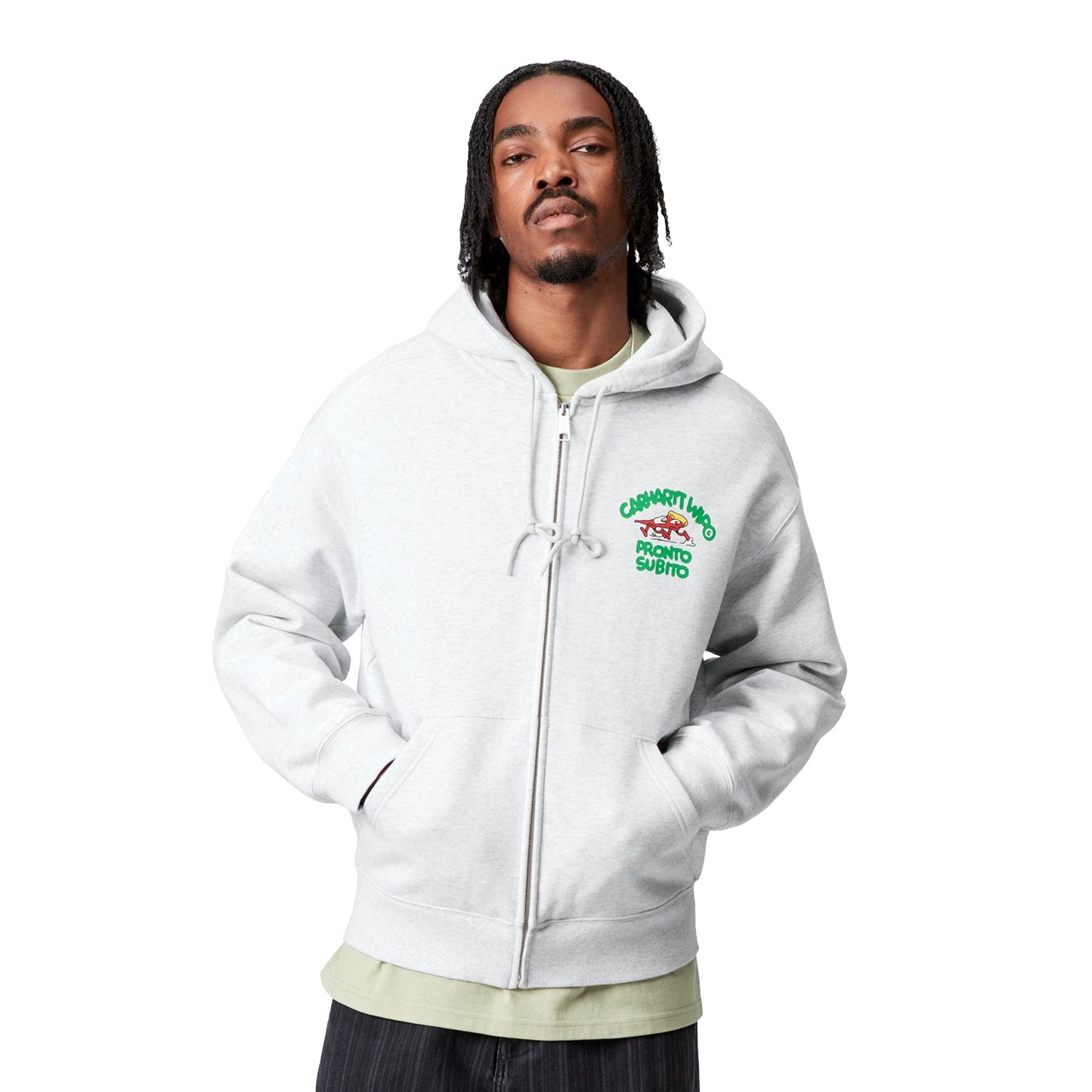 Carhartt WIP Hooded Pronto Sweat Jacket Ash Heather