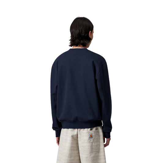 Carhartt WIP Masterpiece Sweat Air Force Blue/Dusty H Brown