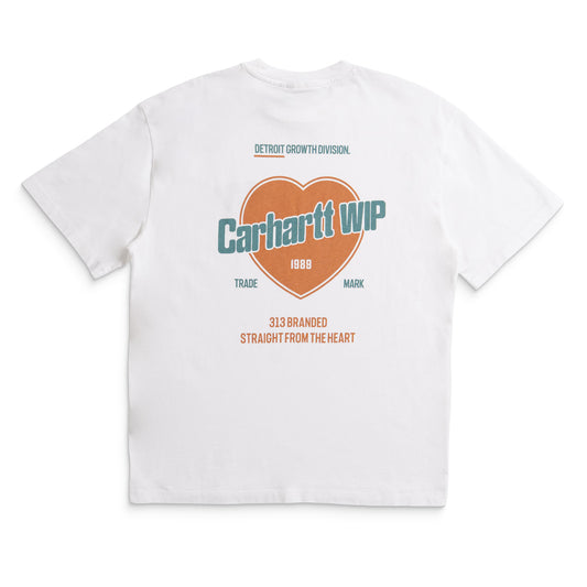 Carhartt WIP W S/S Growth T-Shirt White stone washed  - I0352640206
