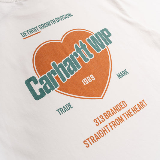 Carhartt WIP W S/S Growth T-Shirt White stone washed  - I0352640206