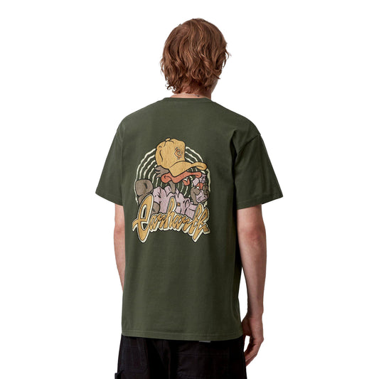 Carhartt WIP S/S Chedda T-Shirt Opuntia heavy stone wash  - I0354282ZX60