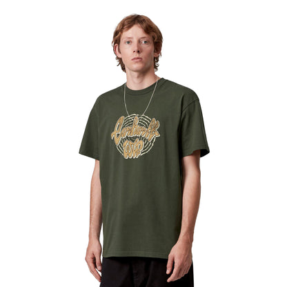 Carhartt WIP S/S Chedda T-Shirt Opuntia heavy stone wash  - I0354282ZX60