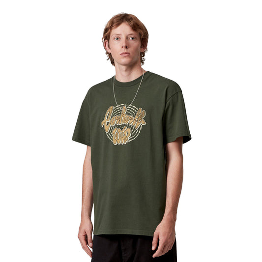 Carhartt WIP S/S Chedda T-Shirt Opuntia heavy stone wash  - I0354282ZX60