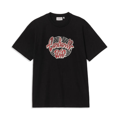 Carhartt WIP S/S Chedda T-Shirt Black heavy stone wash  - I0354288960