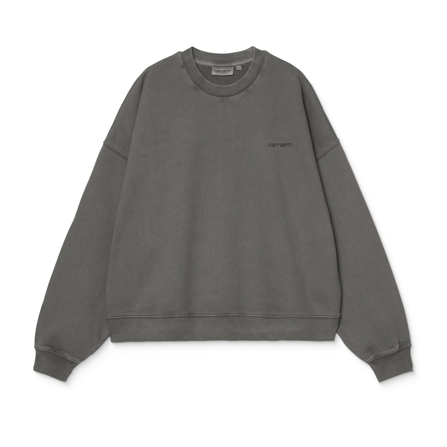 Carhartt WIP Benton Sweat Graphite garment dyed  - I03543687GD
