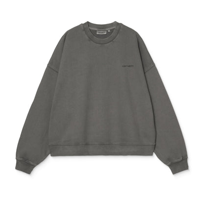 Carhartt WIP Benton Sweat Graphite garment dyed  - I03543687GD
