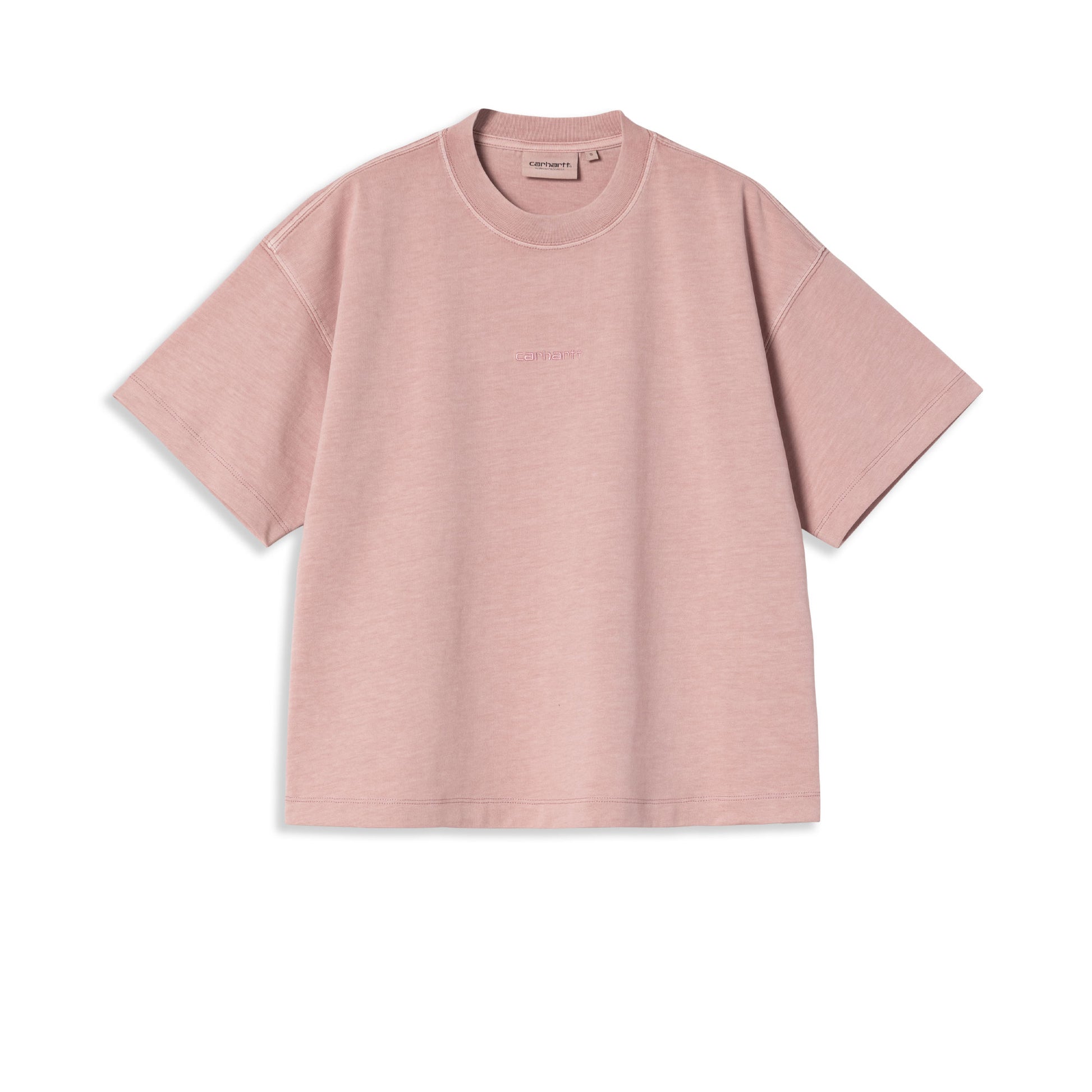 Carhartt WIP W S/S Benton T-Shirt Glassy Pink garment dyed  - I0355281NJGD
