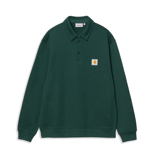 Carhartt WIP Polo Sweat Dark Fir  - I03553205AXX