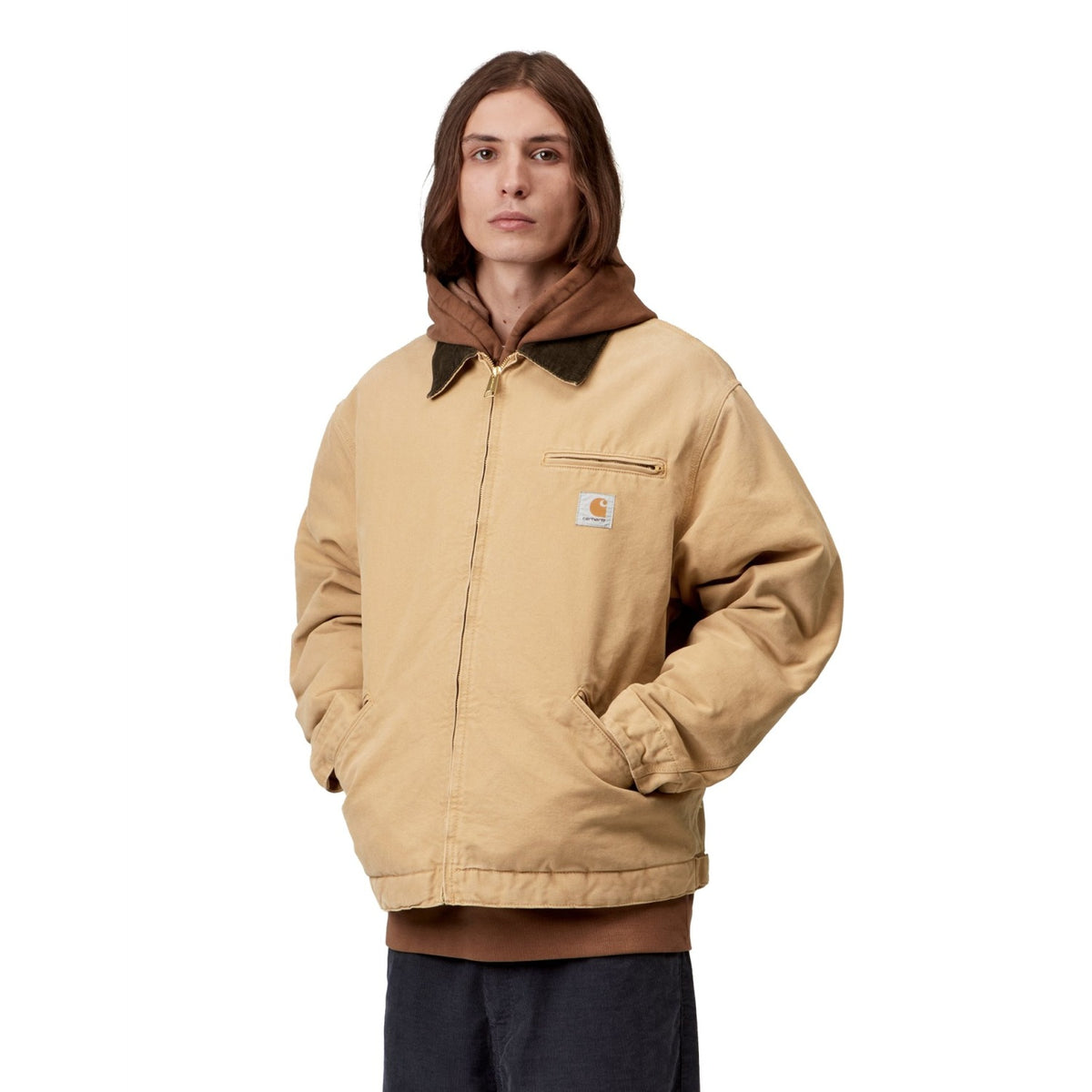 Carhartt WIP OG Detroit Jacket Dusty Hamilton Brown/Tobacco  - I0356143WQ4O