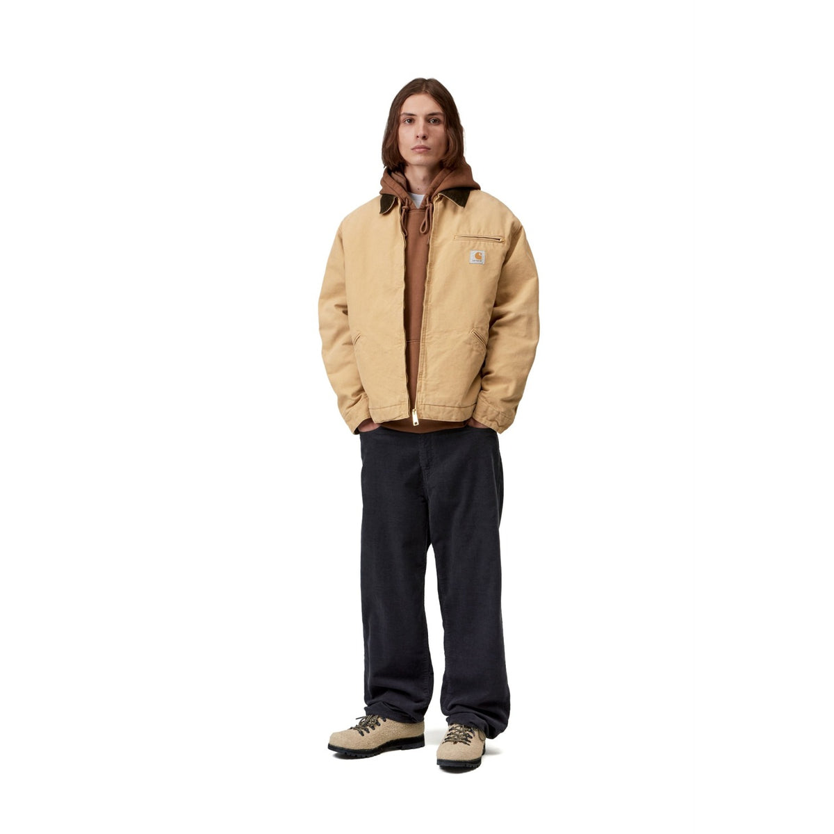 Carhartt WIP OG Detroit Jacket Dusty Hamilton Brown/Tobacco  - I0356143WQ4O