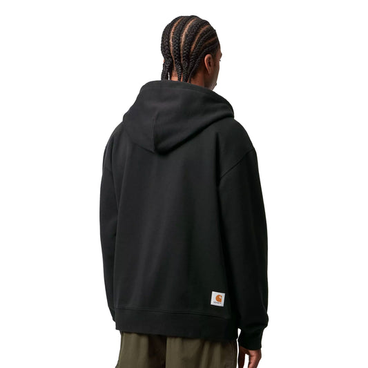Carhartt WIP Hooded Mini Wip Sweat Jacket Black stone washed  - I0356198906