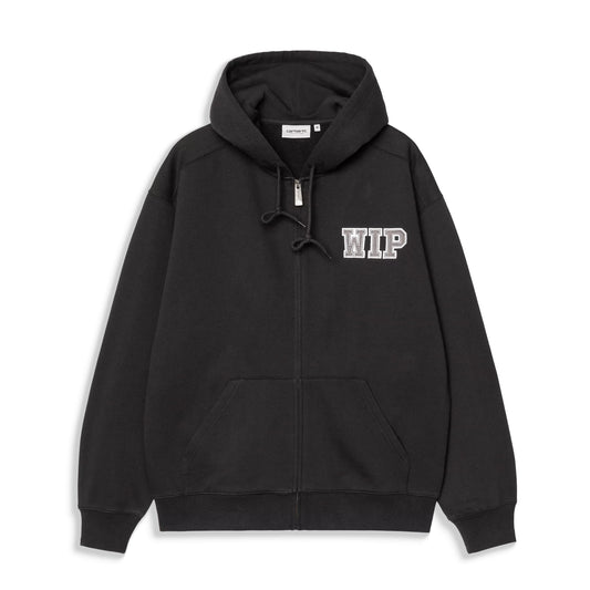 Carhartt WIP Hooded Mini Wip Sweat Jacket Black stone washed  - I0356198906