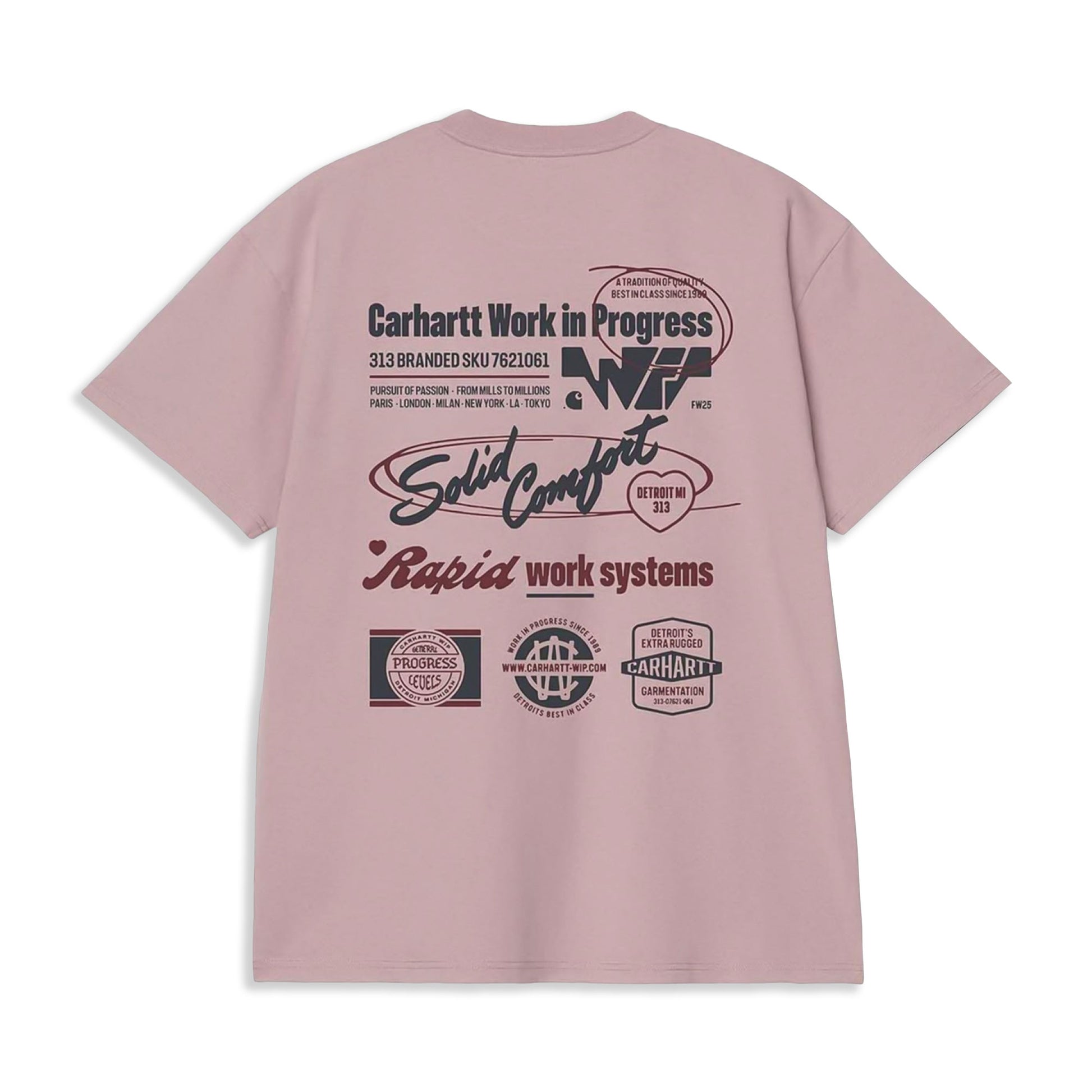 Carhartt WIP S/S Networks T-Shirt Glassy Pink  - I0356241NJXX