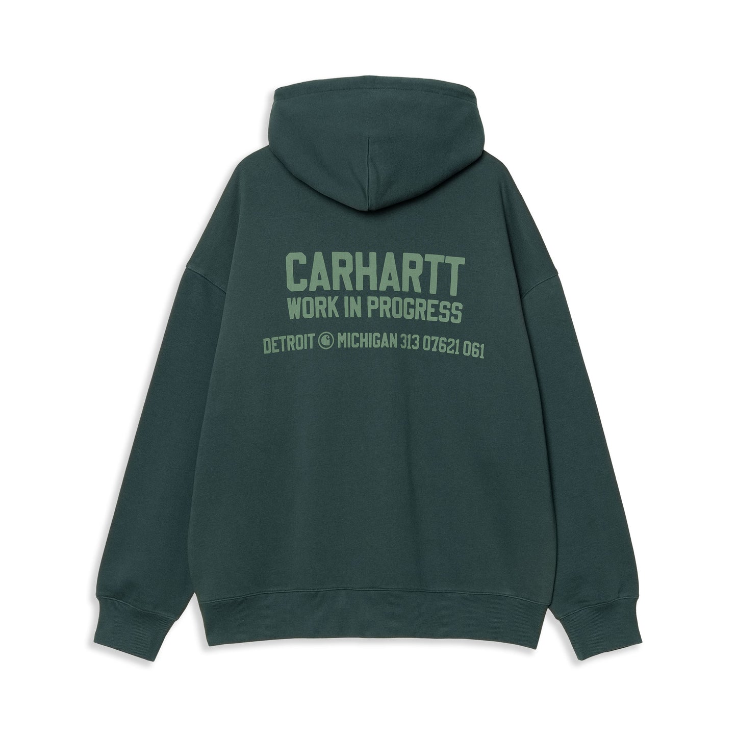 Carhartt WIP Hooded Distance Sweat Dark Fir stone dyed  - I03563905A4J