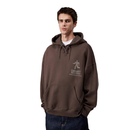 Carhartt WIP Hooded Distance Sweat Palisander stone dyed  - I03563933H4J