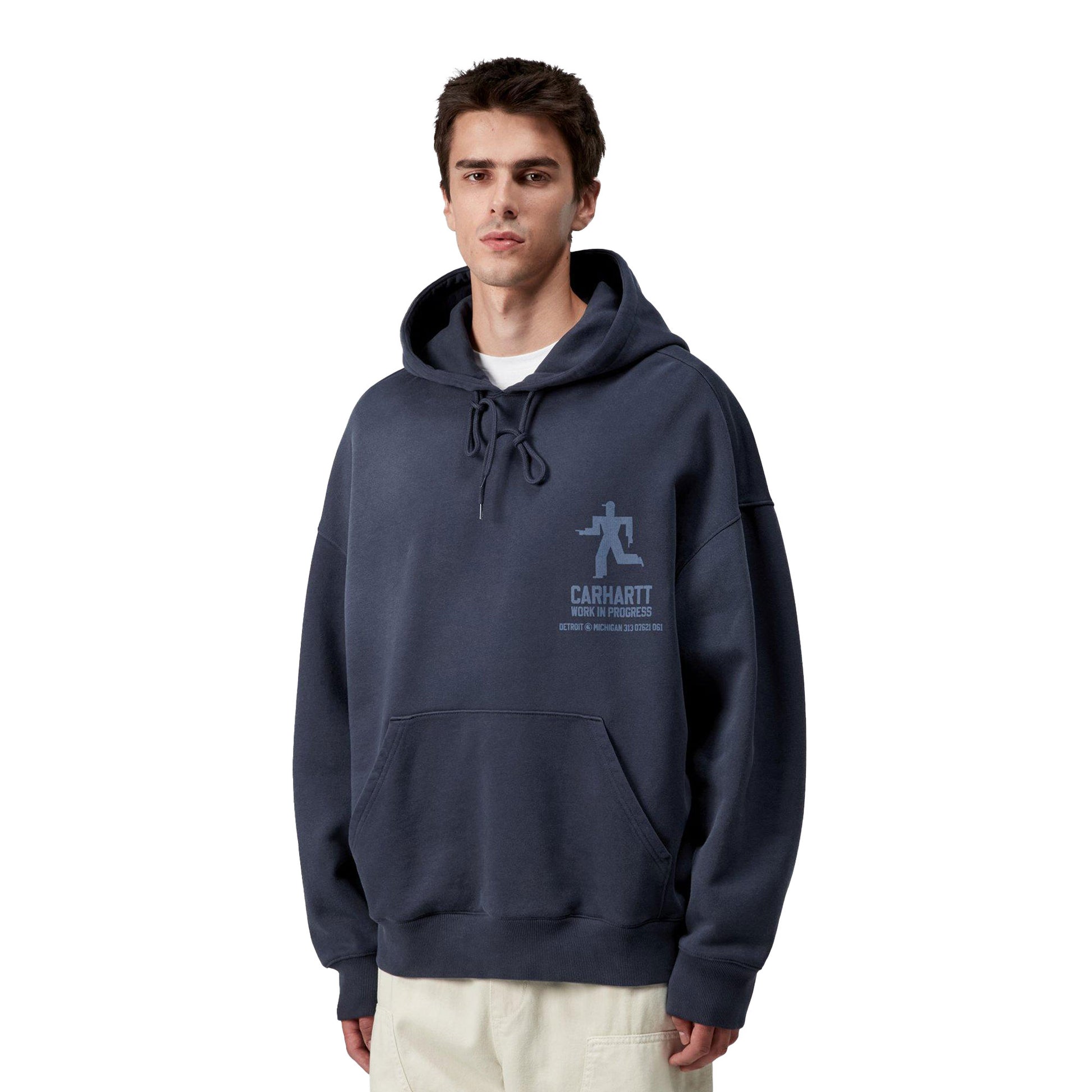 Carhartt WIP Hooded Distance Sweat Jupiter stone dyed  - I035639VQ4J