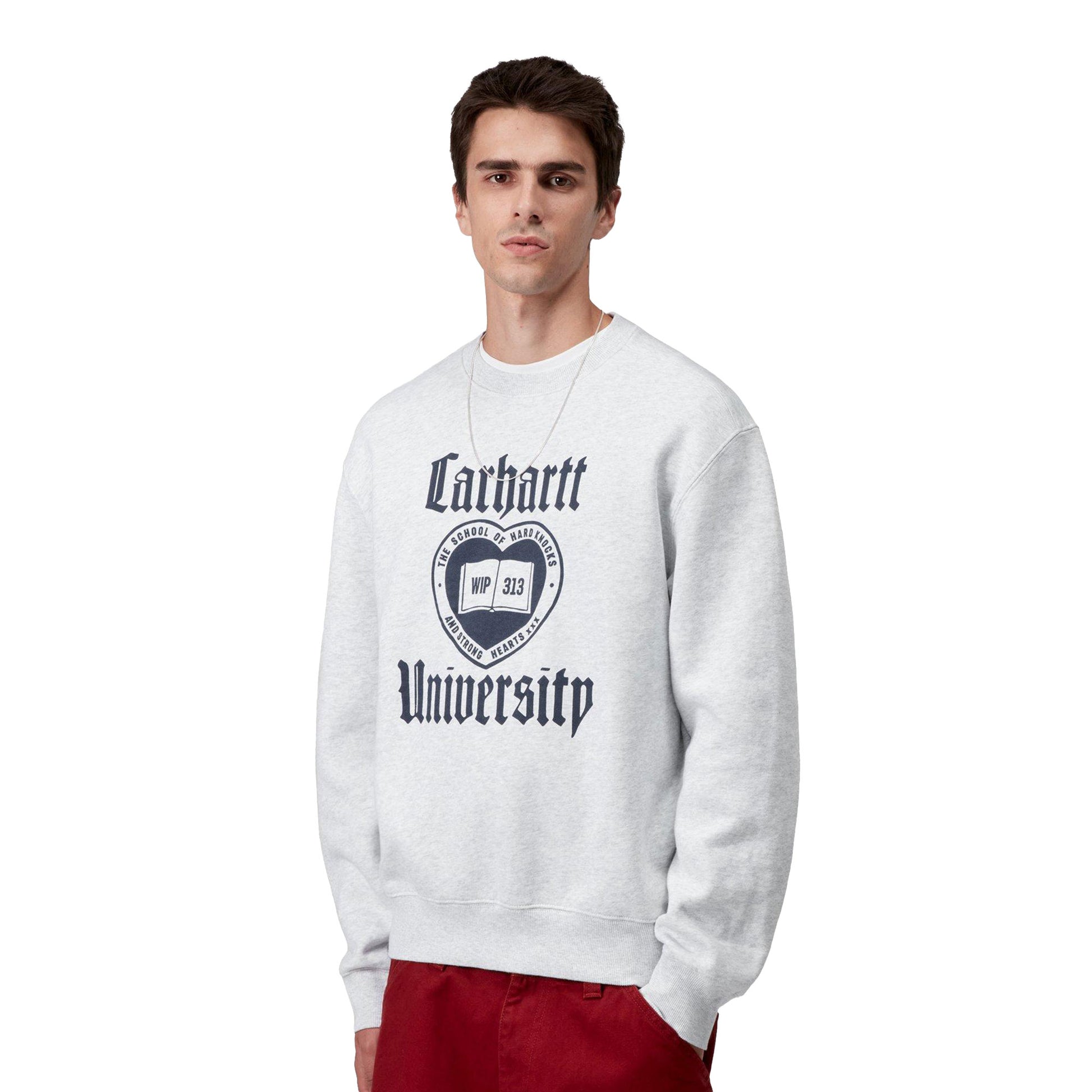 Carhartt WIP Schooling Sweat Ash Heather  - I035642482XX