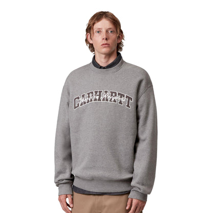 Carhartt WIP Big School Sweat Dark Grey Heather  - I035648ZMXX