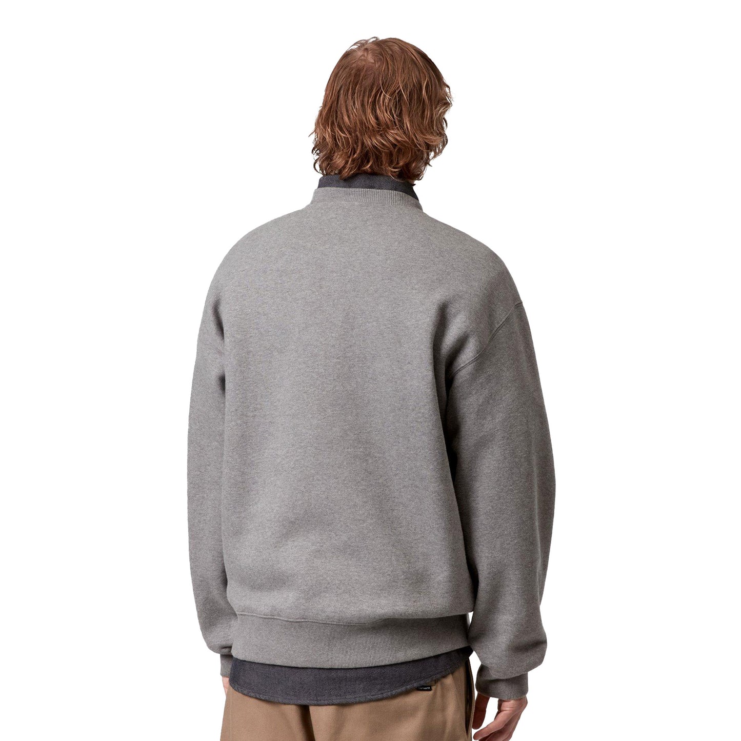 Carhartt WIP Big School Sweat Dark Grey Heather  - I035648ZMXX