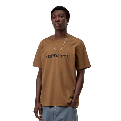 Carhartt WIP S/S Script T-Shirt WIP Hamilton Brown/Black  - I0357003YYXX