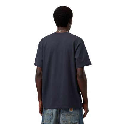 Carhartt WIP S/S Script T-Shirt Dark Navy/Dark Scarab  - I0357003Z0XX