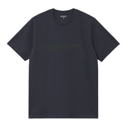 Carhartt WIP S/S Script T-Shirt Dark Navy/Dark Scarab  - I0357003Z0XX