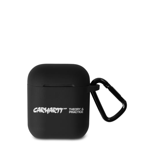 Carhartt WIP Theory and Practice Airpods Case Black/White  - I0358490D2XX