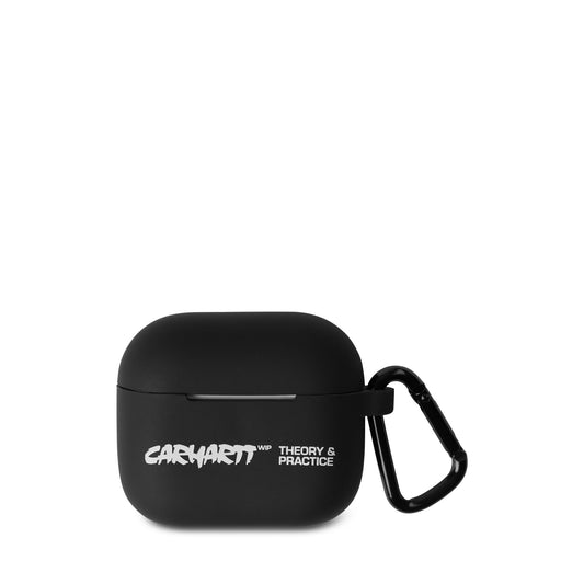 Carhartt WIP Theory and Practice Airpods Case Black/White  - I0358490D2XX