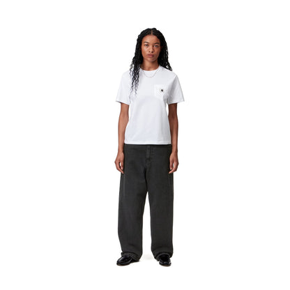 Carhartt WIP W Brandon Pant Black stone washed  - I0358928906