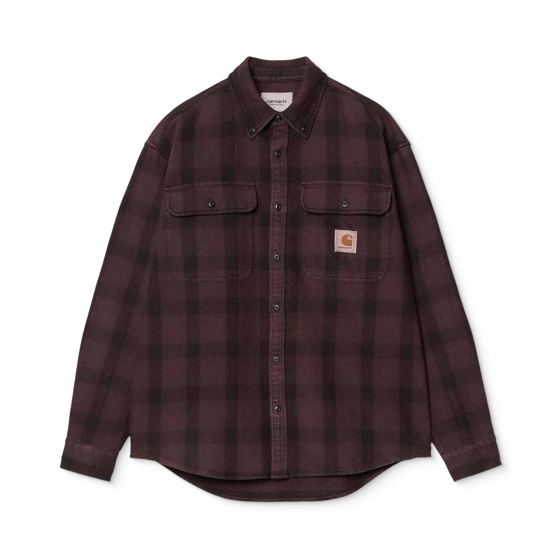 Carhartt WIP L/S Edmands Shirt Natural/Palisander Check  - I0359513J2XX