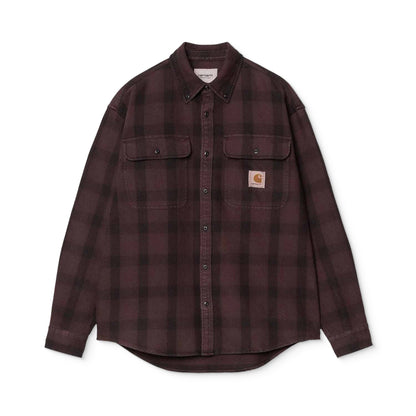 Carhartt WIP L/S Edmands Shirt Natural/Palisander Check  - I0359513J2XX