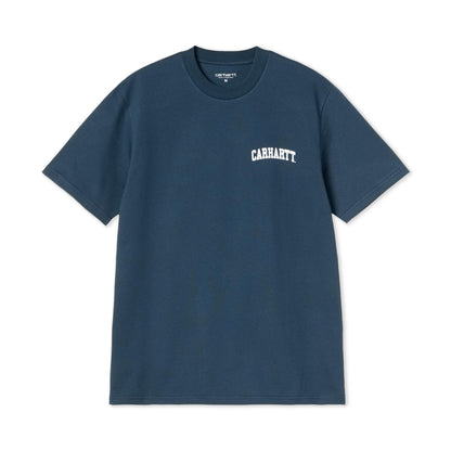 Carhartt WIP S/S University Script T-Shirt Blue River/White  - I0361103N1XX