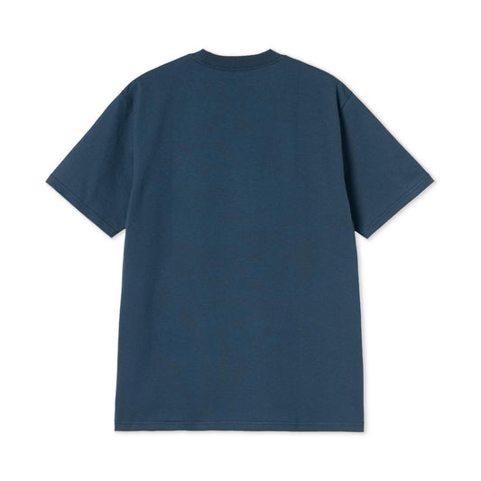 Carhartt WIP S/S University Script T-Shirt Blue River/White  - I0361103N1XX