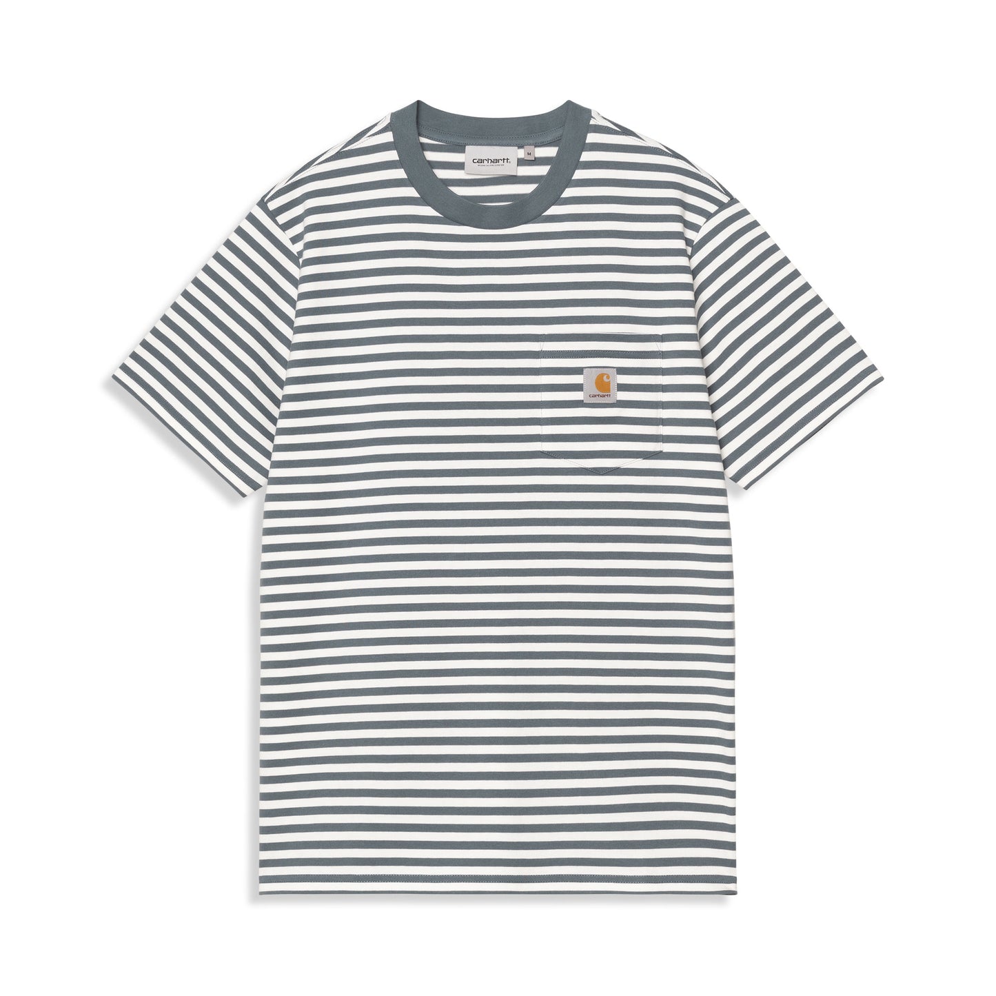 Carhartt WIP S/S Ezra Pocket T-Shirt Ezra Stripe Cozy Blue  - I0361793KWXX
