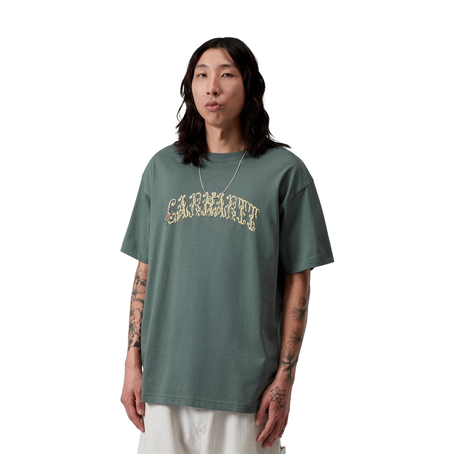 Carhartt WIP S/S Monogram T-Shirt Velvet Green  - I0362123GDXX