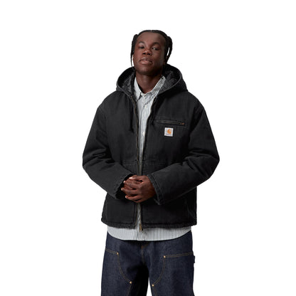 Carhartt WIP Cleveland Jacket Black stone washed  - I0362588906