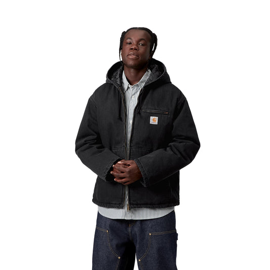 Carhartt WIP Cleveland Jacket Black stone washed  - I0362588906
