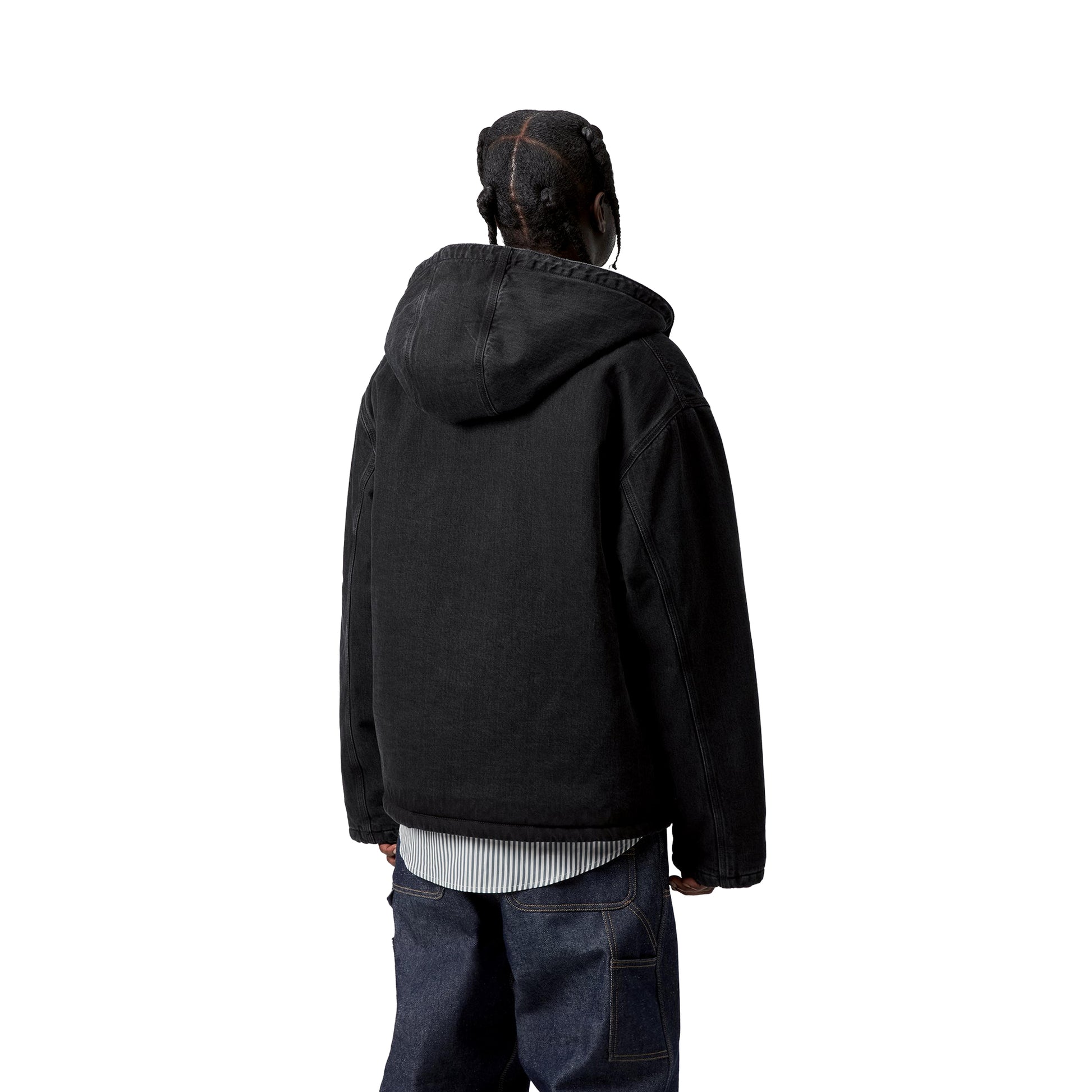 Carhartt WIP Cleveland Jacket Black stone washed  - I0362588906
