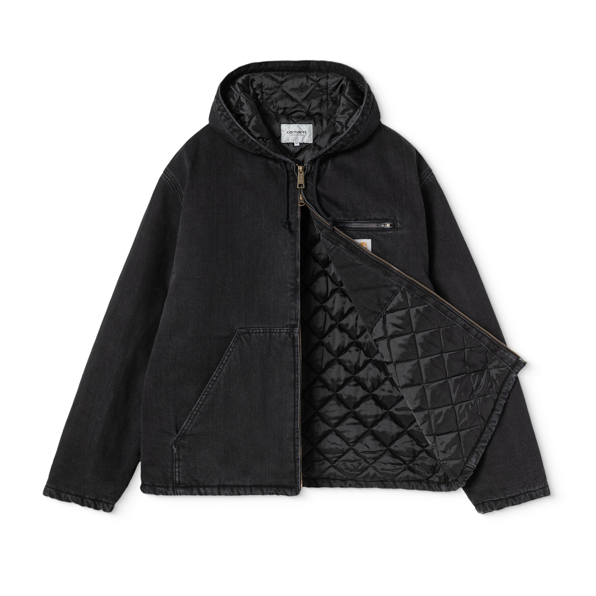 Carhartt WIP Cleveland Jacket Black stone washed  - I0362588906