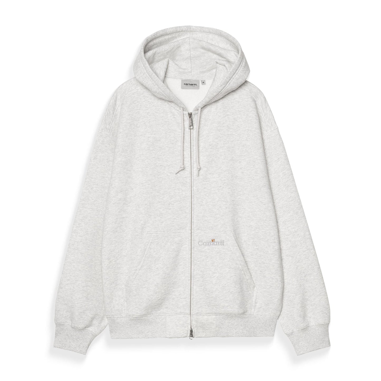 Carhartt WIP Hooded WIP Label Sweat Jacket Ash Heather  - I036347482XX